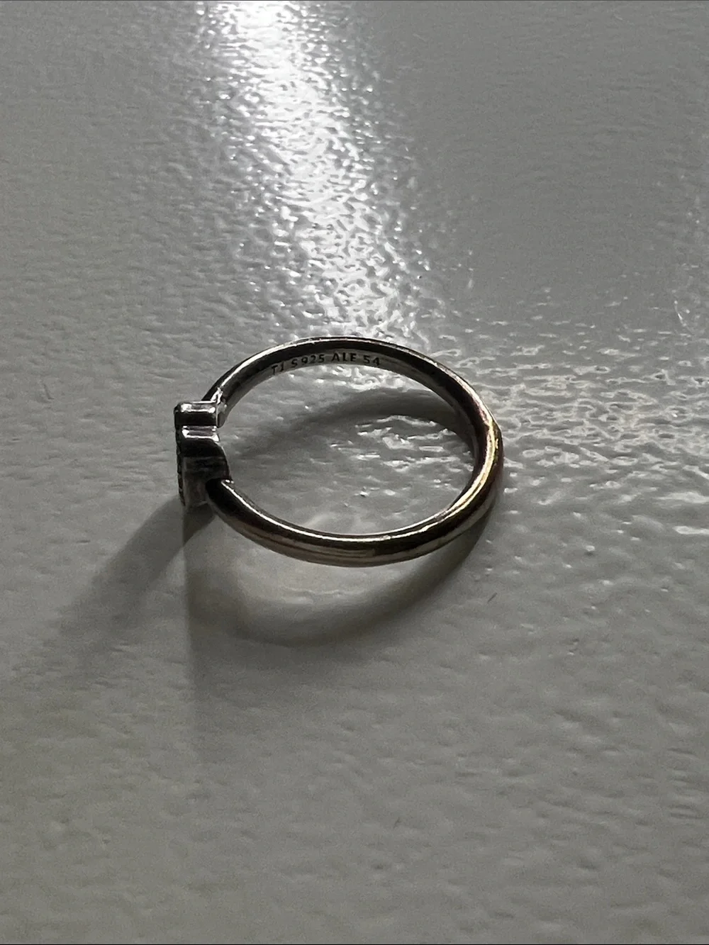 Authentic Pandora Delicate Heart Outline Ring in Silver